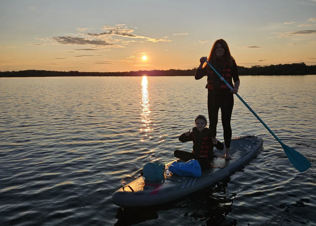 на сапах с детьми закат на лахте